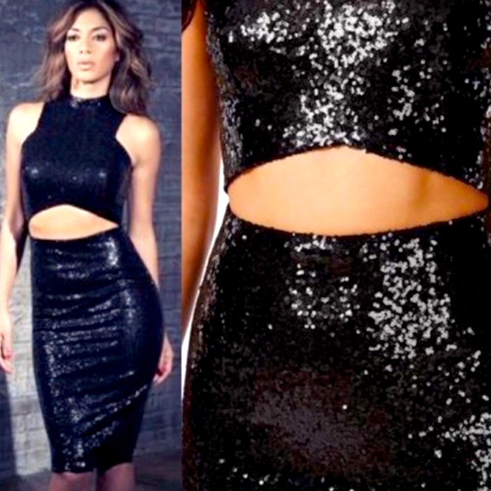 NWT Missguided Sequin Cutout Dress